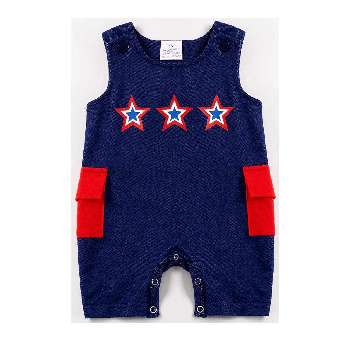 Honeydew Navy Star Patriot Print Jonjon