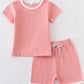 Honeydew Pink Ribbed Short Set