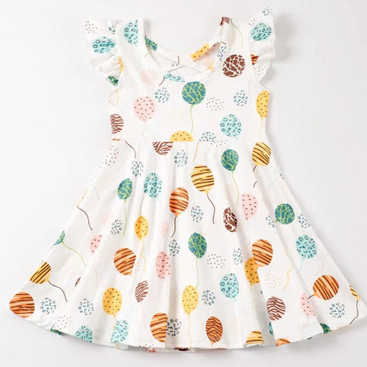 Honeydew Leopard Balloon Twirl Dress