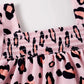 Honeydew Pink Leopard Ruffle Dress