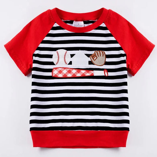 Honeydew Baseball Striped Shirt