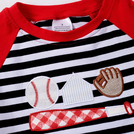 Honeydew Baseball Striped Shirt