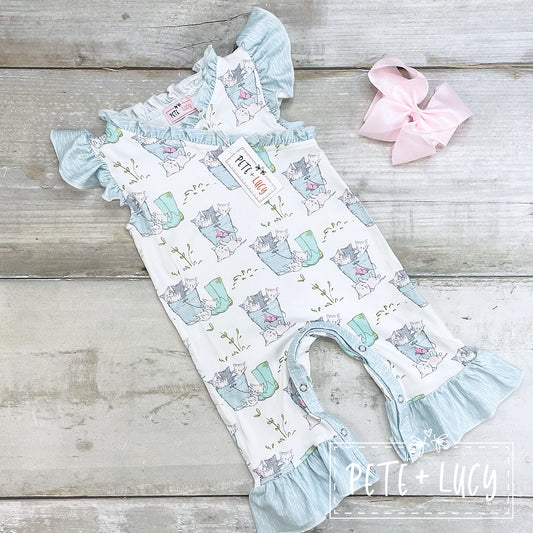 Pete + Lucy Springtime Kittens Romper