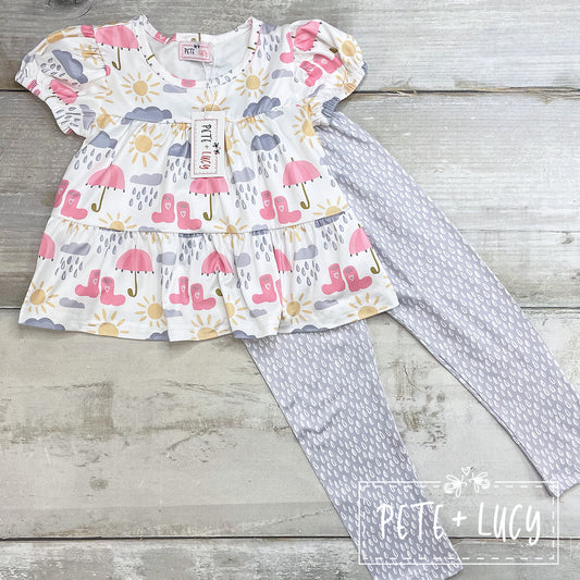 Pete + Lucy Rain Rain Go Away Pant Set