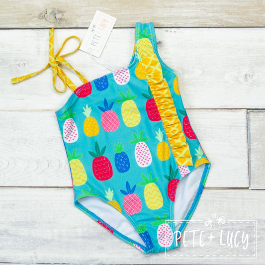 Pete + Lucy Pineapple In The Sun One Piece Swim Suit