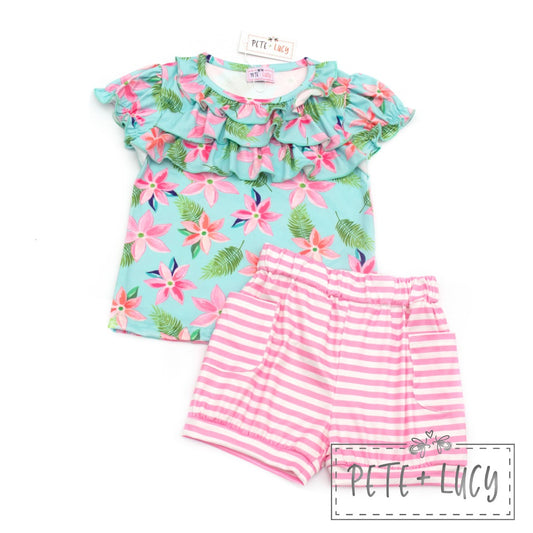 Pete + Lucy Tropical Daze Short Set