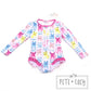 Pete + Lucy I Love Cats Rash Guard Swim Suit