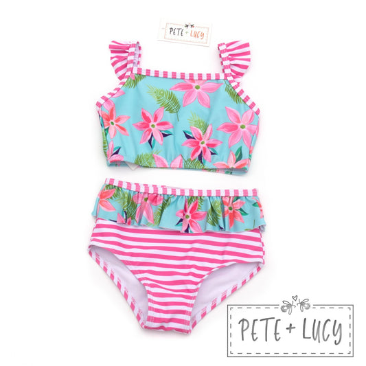 Pete + Lucy Tropical Daze Two Piece Swim Suit