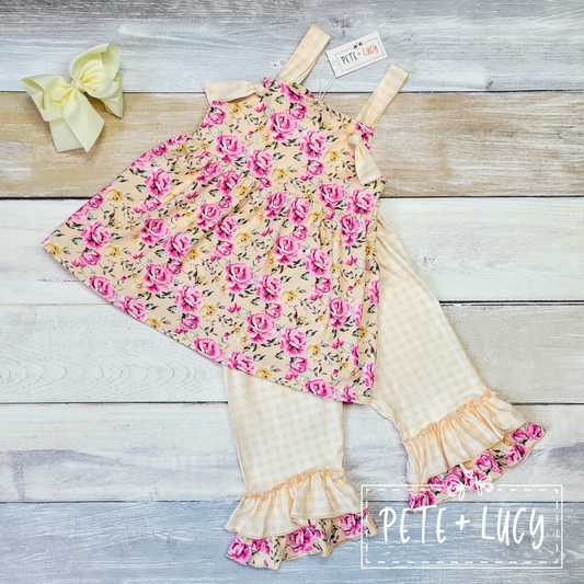 Pete + Lucy Antique Floral Short Set