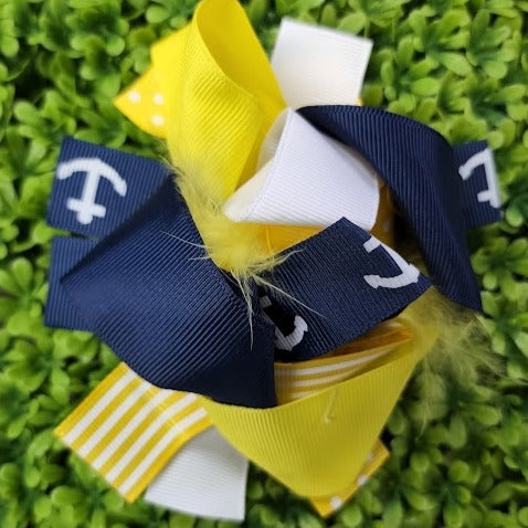 Pete + Lucy Anchors Away Clip Hair Bow