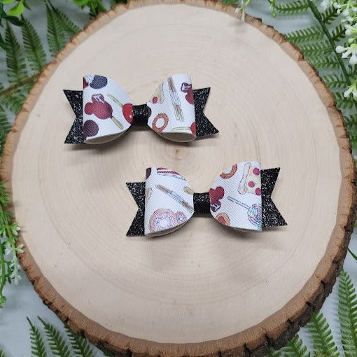 Mouse Treats Piggy Tail Bow Clips Set of 2