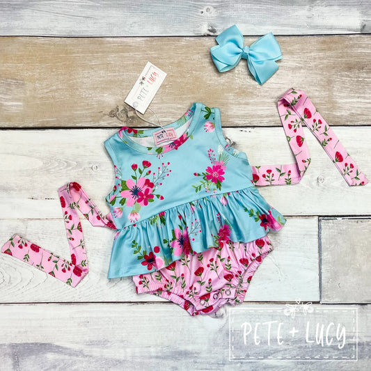 Pete + Lucy Summer Floral Romper