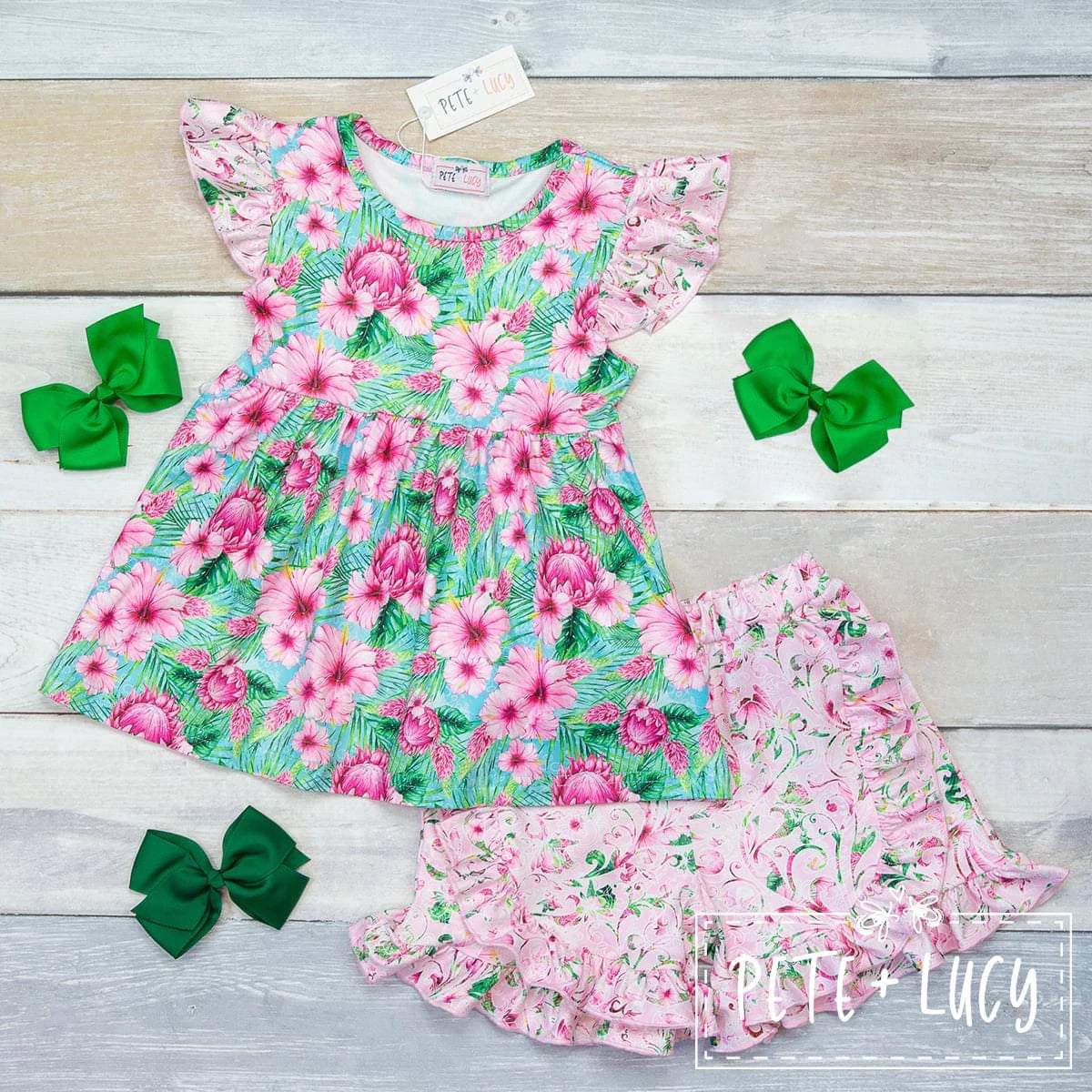 Pete + Lucy Vintage Floral Short Set