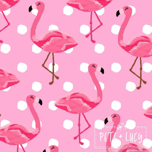 Pete + Lucy Fancy Flamingos Short Set